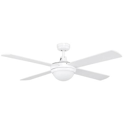 TEMPEST-II 52'' CEILING FAN W/2xB22 LIGHT-WHITE WITH WHITE BLADE